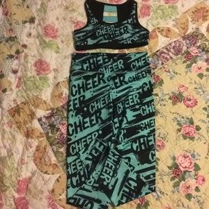 Cheer workout bra and legging set